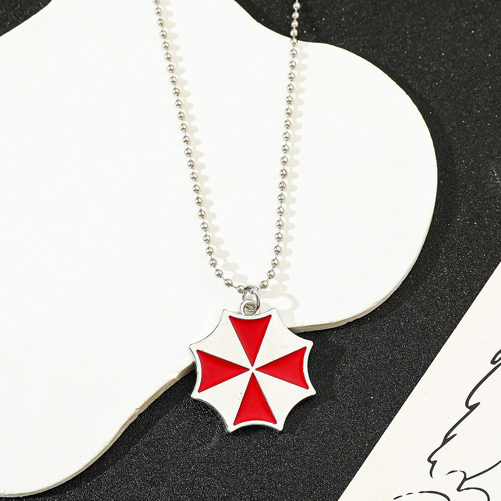 Vintage Collector - Collier pendentif parapluie rouge vintage, accessoire