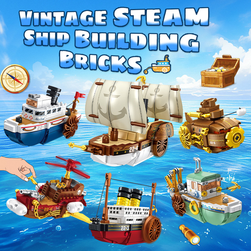 Small Vintage Collectible Items - Série de modèles miniatures FC8622 Steamboat