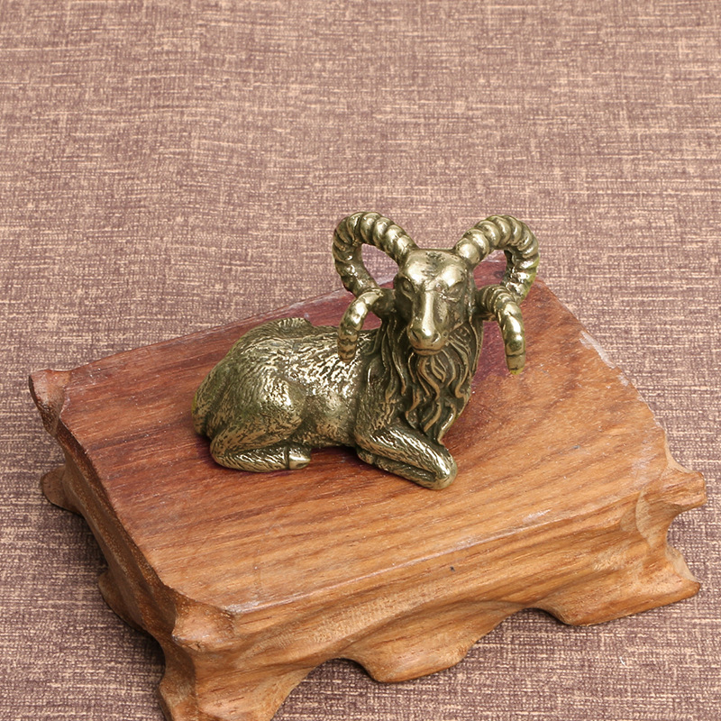Vintage Collectible Ornaments - Figurine d'antilope torsadée en bronze massif