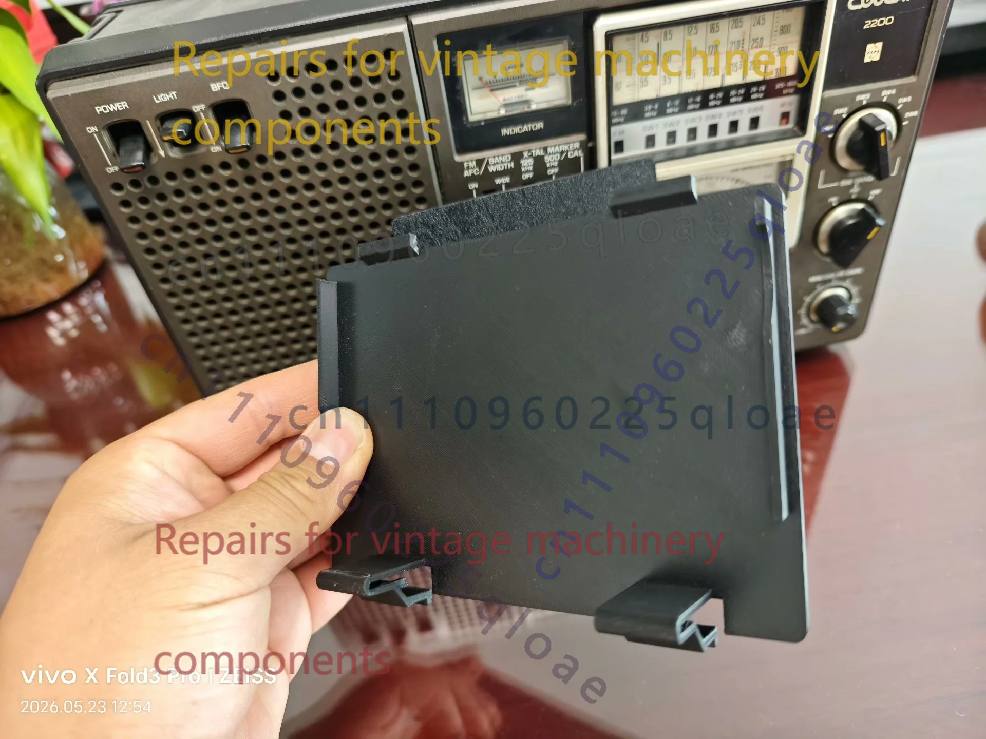 Vintage Radio Repair - Couvercle de batterie de remplacement pour
