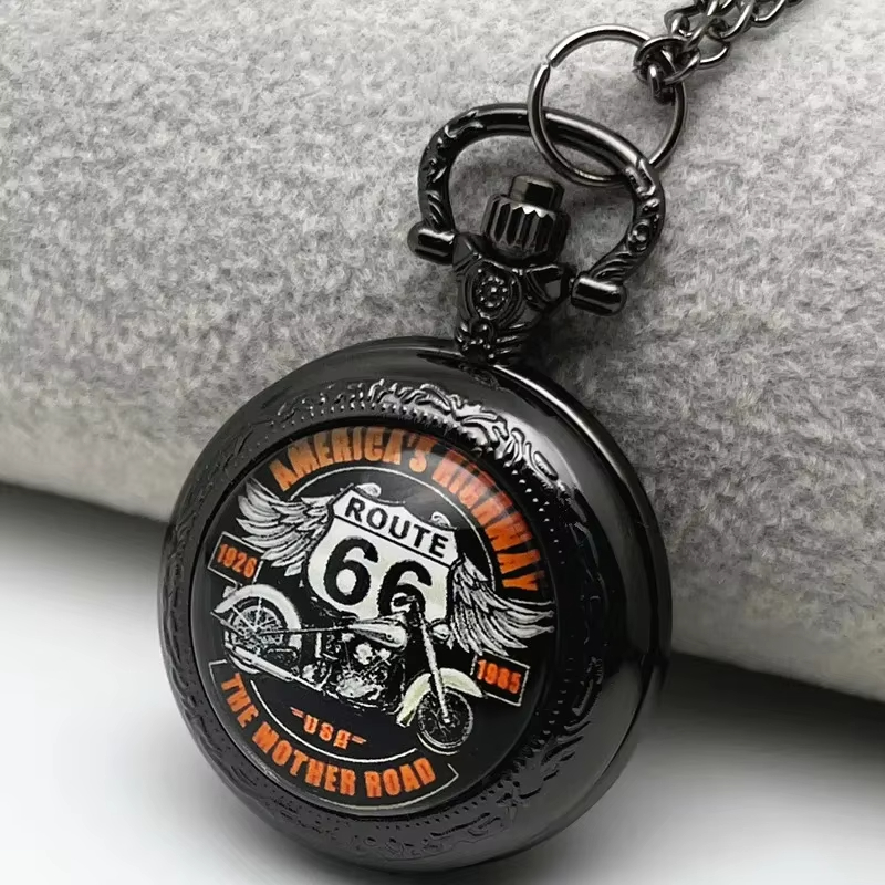 Montre de poche rétro noire Ro - Vintage Collectible Glass avis et prix