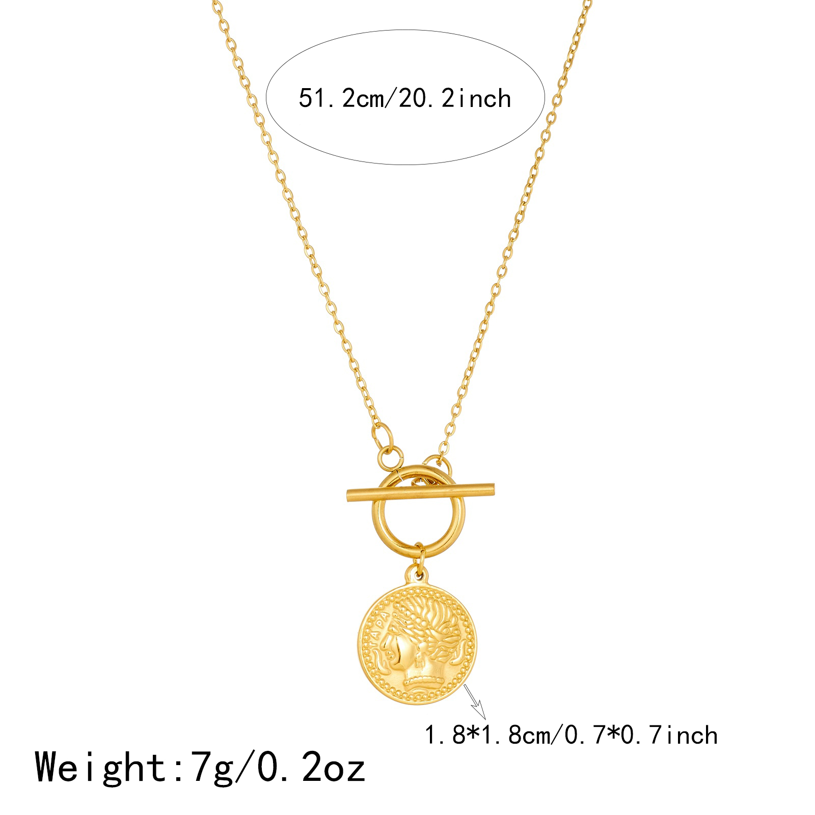 Nouveau Collier Pendentif Rond - Vintage Collectible Coins avis et prix