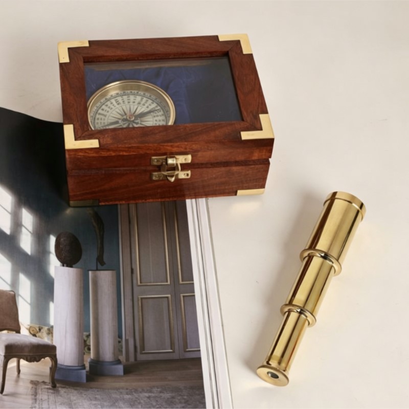 Ensemble boussole et télescope - Vintage Collectible Ornaments avis et prix