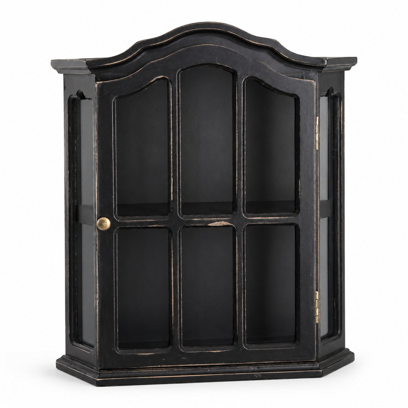 Armoire murale vintage en bois - Vintage Collectible Glass avis et prix